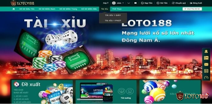 Các game đỉnh cao tại nhà cái Loto188 casino.