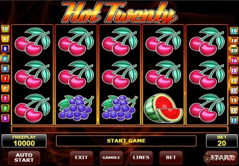 Hot Twenty là game có năm cuộn và 20 hàng trả thưởng