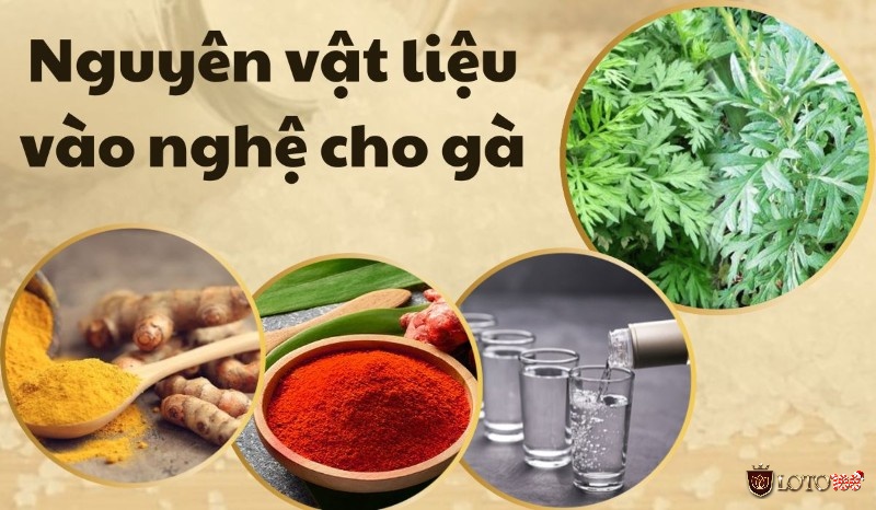 Chuẩn bị đầy đủ các nguyên liệu để quá trình vào nghệ cho gà diễn ra nhanh chóng nhé!