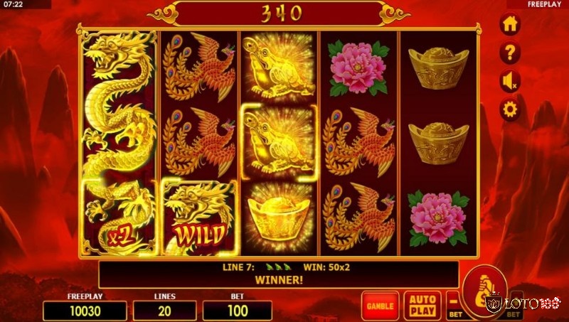 Thu thập nhiều biểu tượng rồng để giành được giải Jackpot trong game