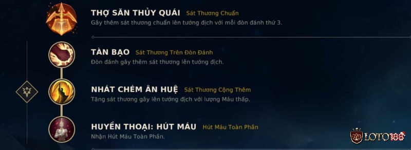 Bảng ngọc Renekton thiên hướng gia tăng sức mạnh