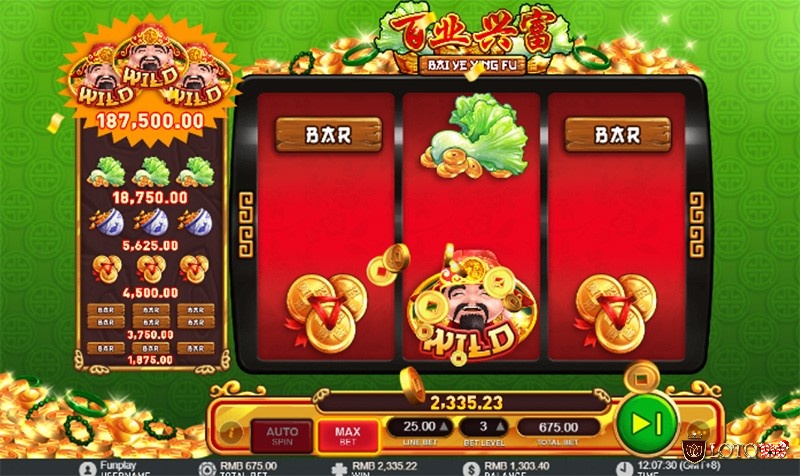 Biểu tượng Wild trong game là hình ảnh Thần Tài đẹp mắt