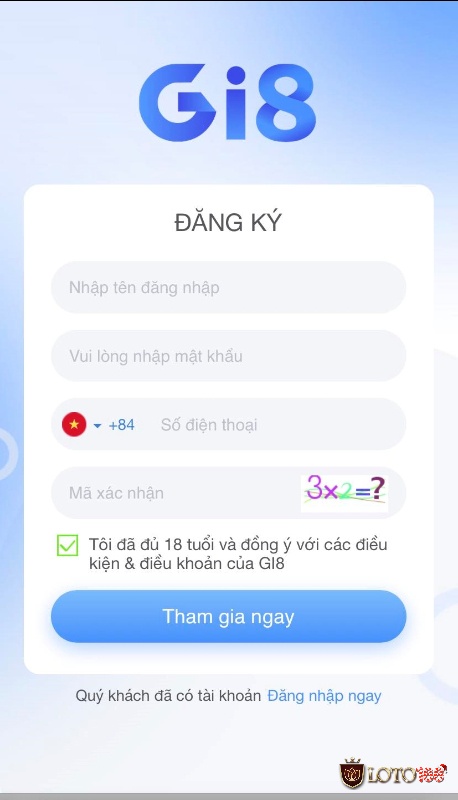 Điền đủ thông tin đăng ký vào form đăng ký của web cược