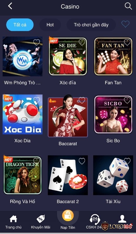 Casino live đa dạng game thỏa sức khám phá