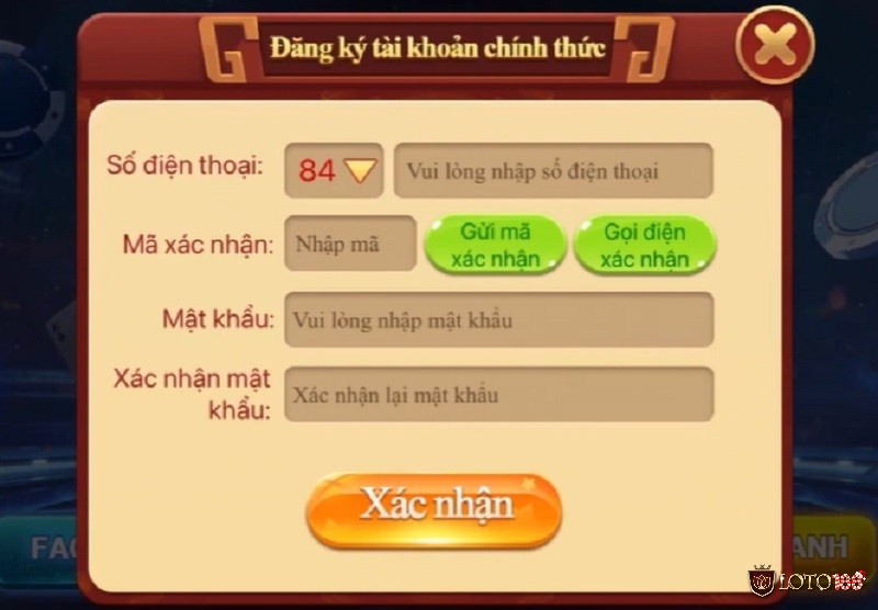 Nhập đầy đủ các thông tin trong biểu mẫu để hoàn thành việc đăng kí nhé