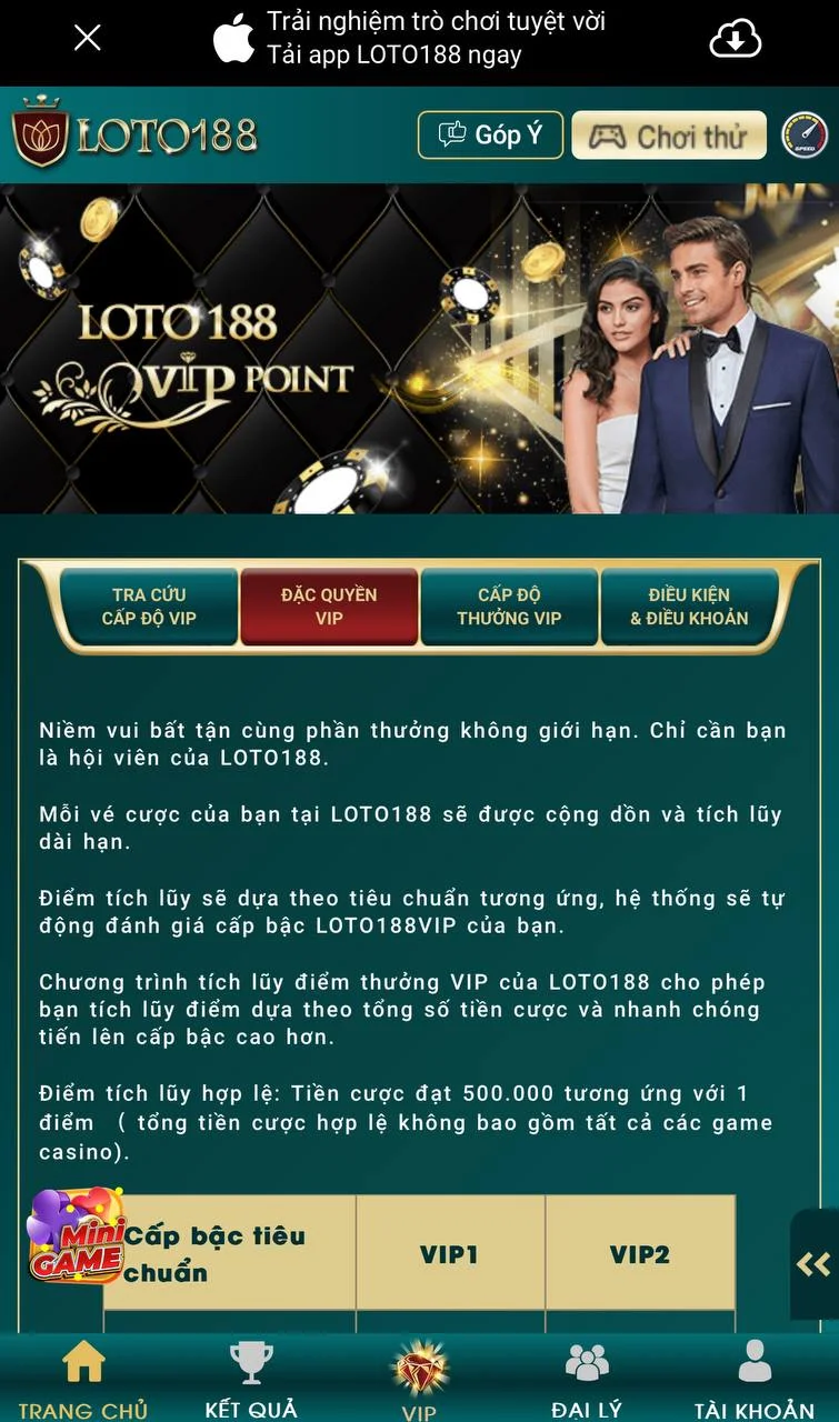 LOTO188 luôn ưu đãi thành viên VIP