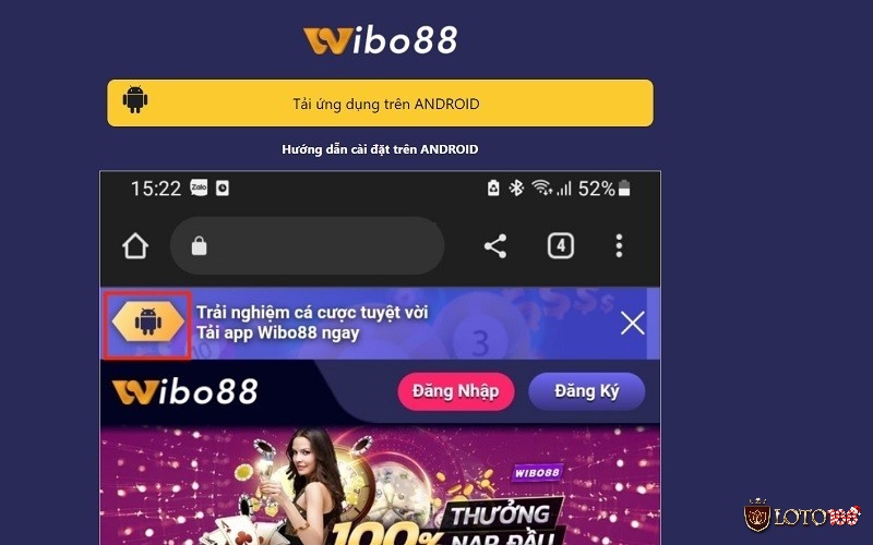 Trải nghiệm cược tuyệt vời cùng app Wibo88