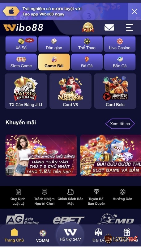 Game bài đa dạng giúp cược thủ không nhàm chán