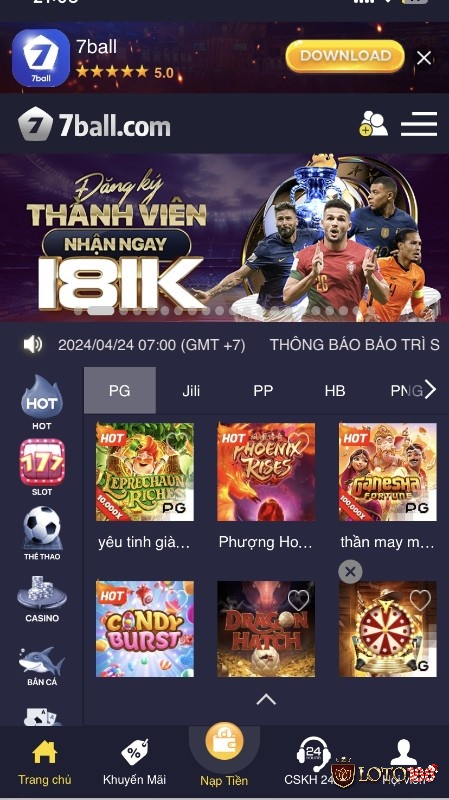 Các trò chơi slot game trên web cược cung cấp jackpot cao