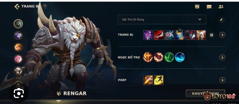 Bảng ngọc Rengar chuẩn và mạnh nhất