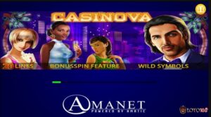 Casinova: Slot Amatic cổ điển về chủ đề cuộc sống thượng lưu