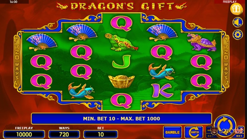 Dragon's Gift là slot lấy cảm hứng từ văn hóa Á Đông