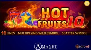 Hot Fruits 10: Slot hoa quả cổ điển của Amatic siêu hay