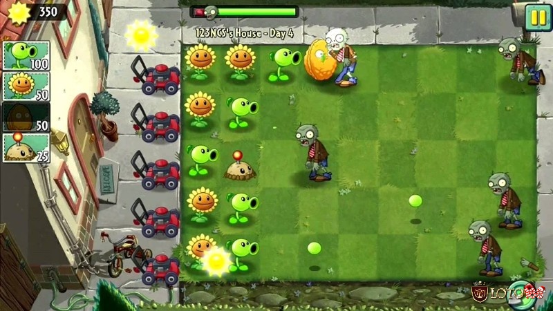 Một màn chiến đấu kịch tính giữa cây cối và Zombies trong Plants Vs. Zombies